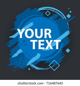 Grunge splash banner. Vector splatter labels with space for text. Grunge label.Vector frame for text. Element for design  flyers, business cards, gift cards, brochures, invitations and more