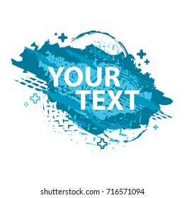 Grunge splash banner. Vector splatter labels with space for text. Grunge label.Vector frame for text. Element for design  flyers, business cards, gift cards, brochures, invitations and more