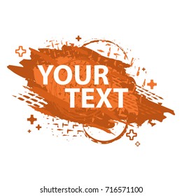Grunge splash banner. Vector splatter labels with space for text. Grunge label.Vector frame for text. Element for design  flyers, business cards, gift cards, brochures, invitations and more