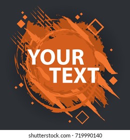 Grunge splash banner. Vector splatter labels with space for text. Grunge label.Vector frame for text. Element for design  flyers, business cards, gift cards, brochures, invitations and more