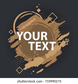 Grunge splash banner. Vector splatter labels with space for text. Grunge label.Vector frame for text. Element for design  flyers, business cards, gift cards, brochures, invitations and more