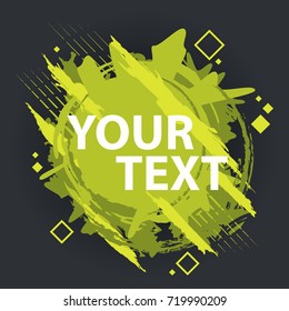 Grunge splash banner. Vector splatter labels with space for text. Grunge label.Vector frame for text. Element for design  flyers, business cards, gift cards, brochures, invitations and more