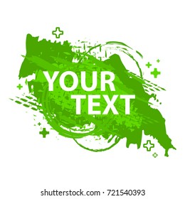 Grunge splash banner. Vector splatter labels with space for text. Grunge label.Vector frame for text. Element for design  flyers, business cards, gift cards, brochures, invitations and more