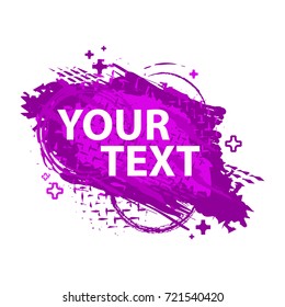 Grunge splash banner. Vector splatter labels with space for text. Grunge label.Vector frame for text. Element for design  flyers, business cards, gift cards, brochures, invitations and more