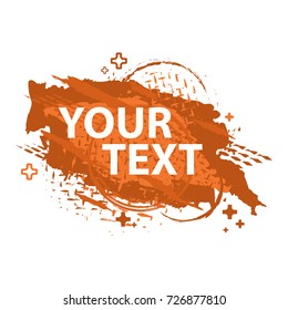 Grunge splash banner. Vector splatter labels with space for text. Grunge label.Vector frame for text. Element for design  flyers, business cards, gift cards, brochures, invitations and more