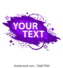 Grunge splash banner. Vector splatter labels with space for text. Grunge label.Vector frame for text. Element for design  flyers, business cards, gift cards, brochures, invitations and more