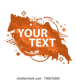 Grunge splash banner. Vector splatter labels with space for text. Grunge label.Vector frame for text. Element for design  flyers, business cards, gift cards, brochures, invitations and more
