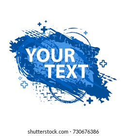 Grunge splash banner. Vector splatter labels with space for text. Grunge label.Vector frame for text. Element for design  flyers, business cards, gift cards, brochures, invitations and more