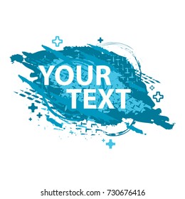 Grunge splash banner. Vector splatter labels with space for text. Grunge label.Vector frame for text. Element for design  flyers, business cards, gift cards, brochures, invitations and more