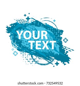 Grunge splash banner. Vector splatter labels with space for text. Grunge label.Vector frame for text. Element for design  flyers, business cards, gift cards, brochures, invitations and more