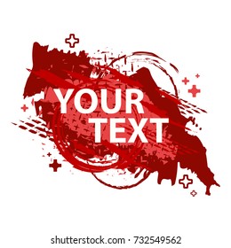 Grunge splash banner. Vector splatter labels with space for text. Grunge label.Vector frame for text. Element for design  flyers, business cards, gift cards, brochures, invitations and more