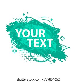 Grunge splash banner. Vector splatter labels with space for text. Grunge label.Vector frame for text. Element for design  flyers, business cards, gift cards, brochures, invitations and more