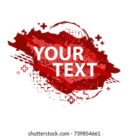 Grunge splash banner. Vector splatter labels with space for text. Grunge label.Vector frame for text. Element for design  flyers, business cards, gift cards, brochures, invitations and more