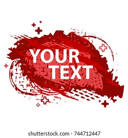 Grunge splash banner. Vector splatter labels with space for text. Grunge label.Vector frame for text. Element for design  flyers, business cards, gift cards, brochures, invitations and more