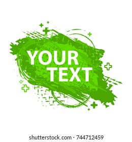 Grunge splash banner. Vector splatter labels with space for text. Grunge label.Vector frame for text. Element for design  flyers, business cards, gift cards, brochures, invitations and more