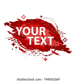 Grunge splash banner. Vector splatter labels with space for text. Grunge label.Vector frame for text. Element for design  flyers, business cards, gift cards, brochures, invitations and more