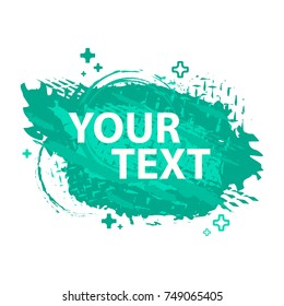 Grunge splash banner. Vector splatter labels with space for text. Grunge label.Vector frame for text. Element for design  flyers, business cards, gift cards, brochures, invitations and more