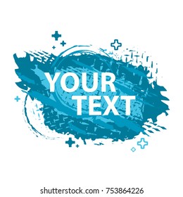 Grunge splash banner. Vector splatter labels with space for text. Grunge label.Vector frame for text. Element for design  flyers, business cards, gift cards, brochures, invitations and more