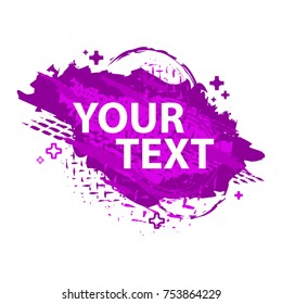 Grunge splash banner. Vector splatter labels with space for text. Grunge label.Vector frame for text. Element for design  flyers, business cards, gift cards, brochures, invitations and more
