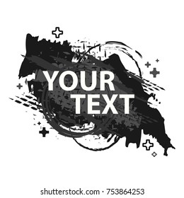 Grunge splash banner. Vector splatter labels with space for text. Grunge label.Vector frame for text. Element for design  flyers, business cards, gift cards, brochures, invitations and more
