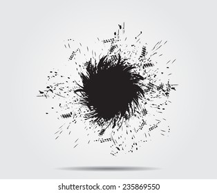 Grunge splash banner .Vector template.