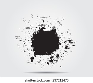 Grunge splash banner .Vector template.