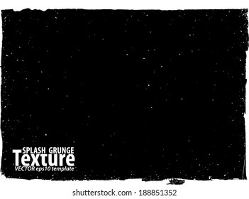 Grunge splash frame. vector template