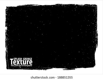 Grunge splash frame. vector template