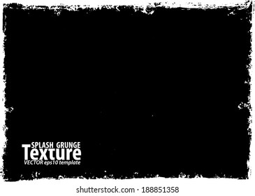 Grunge splash frame. vector template