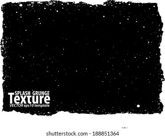 Grunge splash frame. vector template