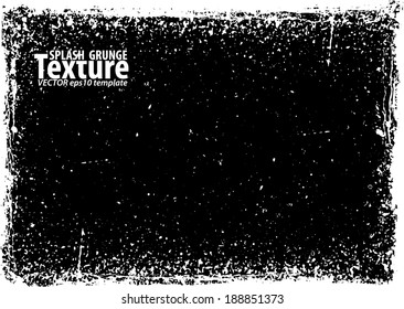 Grunge splash frame. vector template