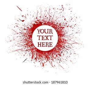 Grunge splash icon with space for text
