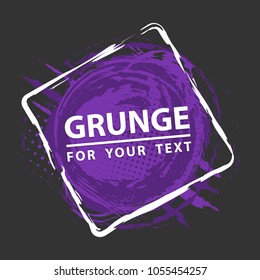 Grunge splash. Vector abstract background with ink brush strokes and geometrical shapes. Grunge background. Vector colorful paint splashes. Paint frame with space for text.