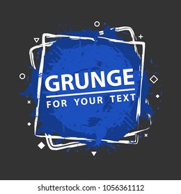 Grunge splash. Vector abstract background with ink brush strokes and geometrical shapes. Grunge background. Vector colorful paint splashes. Grunge frame with space for text.
