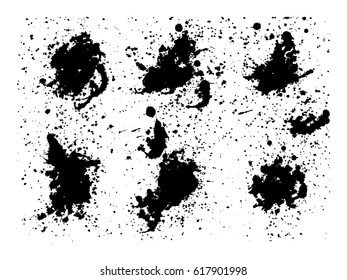 Grunge splash vector template set