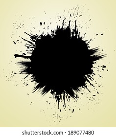 Grunge Splash Vector Template With Space For Text