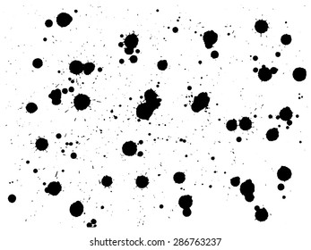 Grunge splash wall of color black and white background. Vector illustration. 