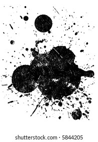 Grunge Splat  -  Background is transparent so they can be overlayed on other Illustrations or Images.