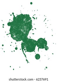 Grunge Splat - El fondo es transparente, por lo que se pueden ver en otras ilustraciones o imágenes.
