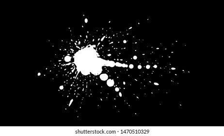 Grunge splatter. Paint splash. Liquid stain. Highly detailed grunge texture. Paint stain. Ink spot. Drop. Abstract frame. Grunge background.