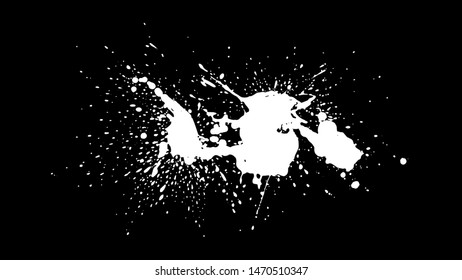 Grunge splatter. Paint splash. Liquid stain. Highly detailed grunge texture. Paint stain. Ink spot. Drop. Abstract frame. Grunge background.