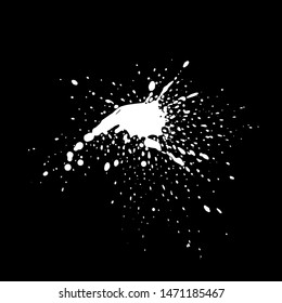 Grunge splatter. Paint splash. Liquid stain. Highly detailed grunge texture. Paint stain. Ink spot. Drop. Abstract frame. Grunge background.