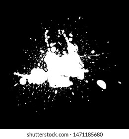 Grunge splatter. Paint splash. Liquid stain. Highly detailed grunge texture. Paint stain. Ink spot. Drop. Abstract frame. Grunge background.