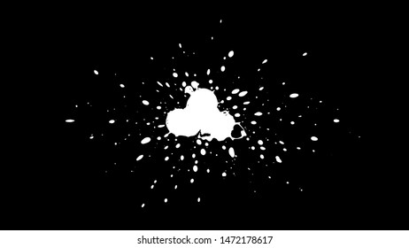 Grunge splatter. Paint splash. Liquid stain. Highly detailed grunge texture. Paint stain. Ink spot. Drop. Abstract frame. Grunge background.