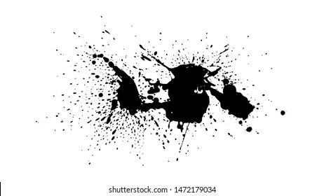 Grunge Splatter Paint Splash Liquid Stain Stock Vector (Royalty Free ...