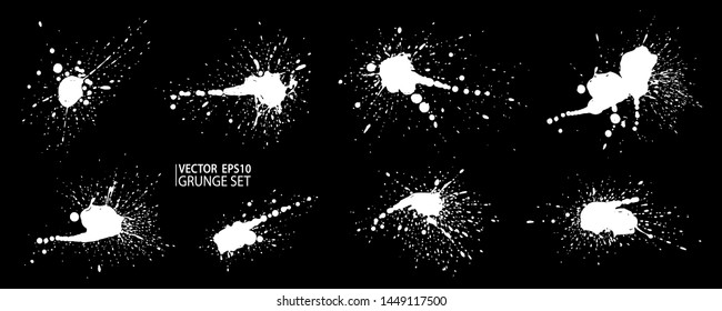 Grunge splatter. Paint splashes. Liquid stains. Highly detailed grunge textures. Paint stain. Ink spots. Splatter. Scribble. Scrawl. Drop. Grunge backgrounds collection.