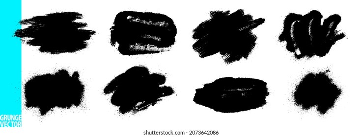 Grunge splatter set. Creative abstract grunge backdrops. Quirky scribbles. Powder splatter texture. Highly detailed grunge. Stains and spots. Grunge overlays.