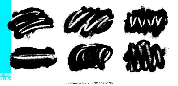 Grunge splatter set. Creative abstract grunge backdrops. Quirky scribbles. Powder splatter texture. Highly detailed grunge. Stains and spots. Grunge overlays.