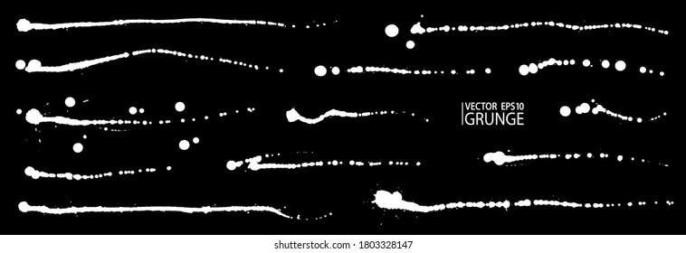 Grunge splatter set. Paint splashes. Liquid stains. Highly detailed grunge. Paint stain. Ink spots. Splatter texture. Grunge drops.