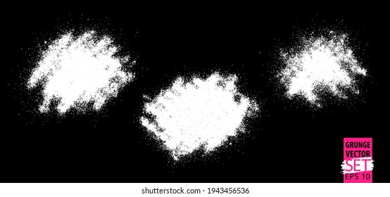 Grunge splatter set. Spray stains background. Powder splatter texture. Paint splashes. Liquid stains. Highly detailed grunge. Ink spots. Grunge drops.